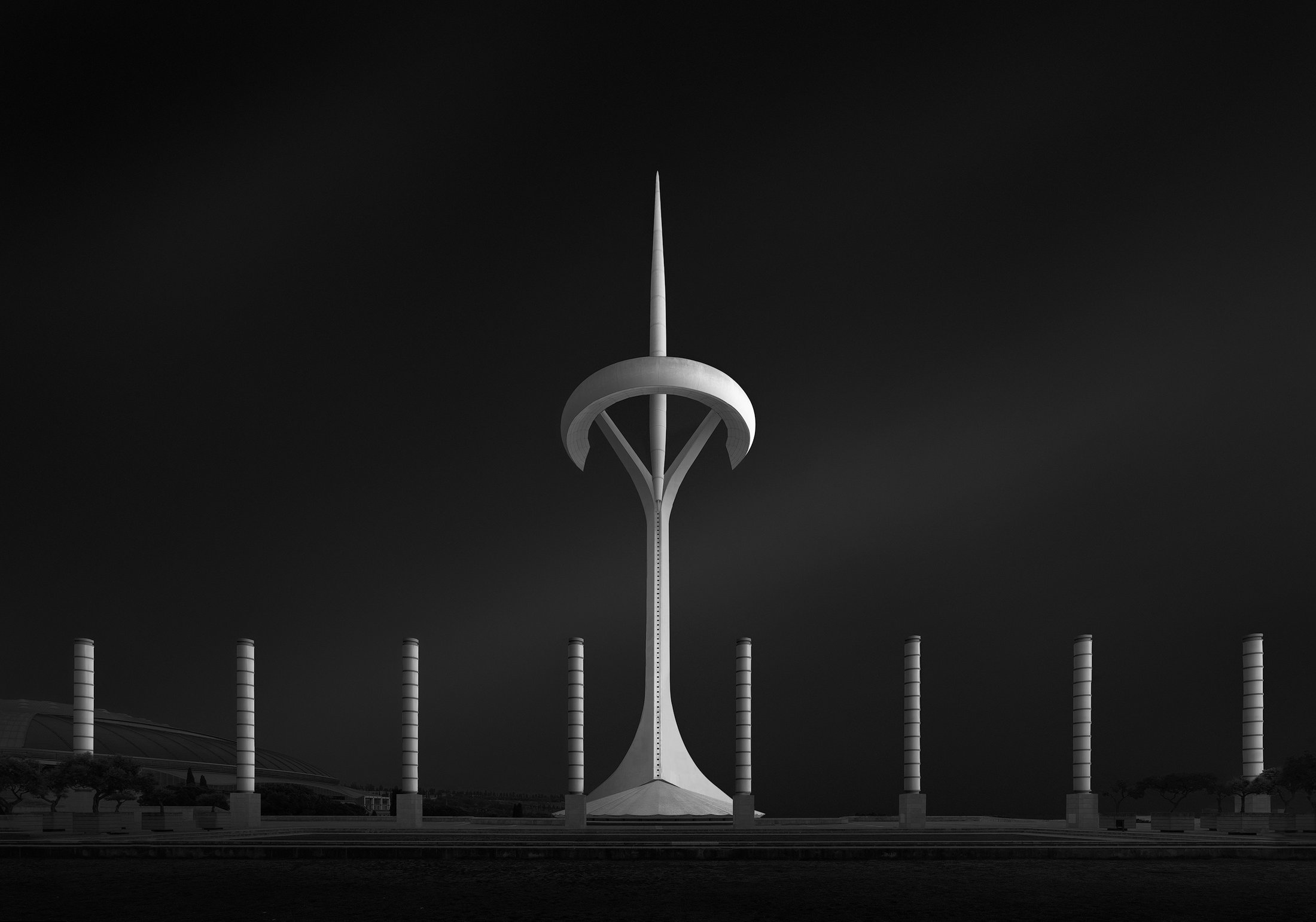 Fine-art architecture in black and white, a study of lines and volumes