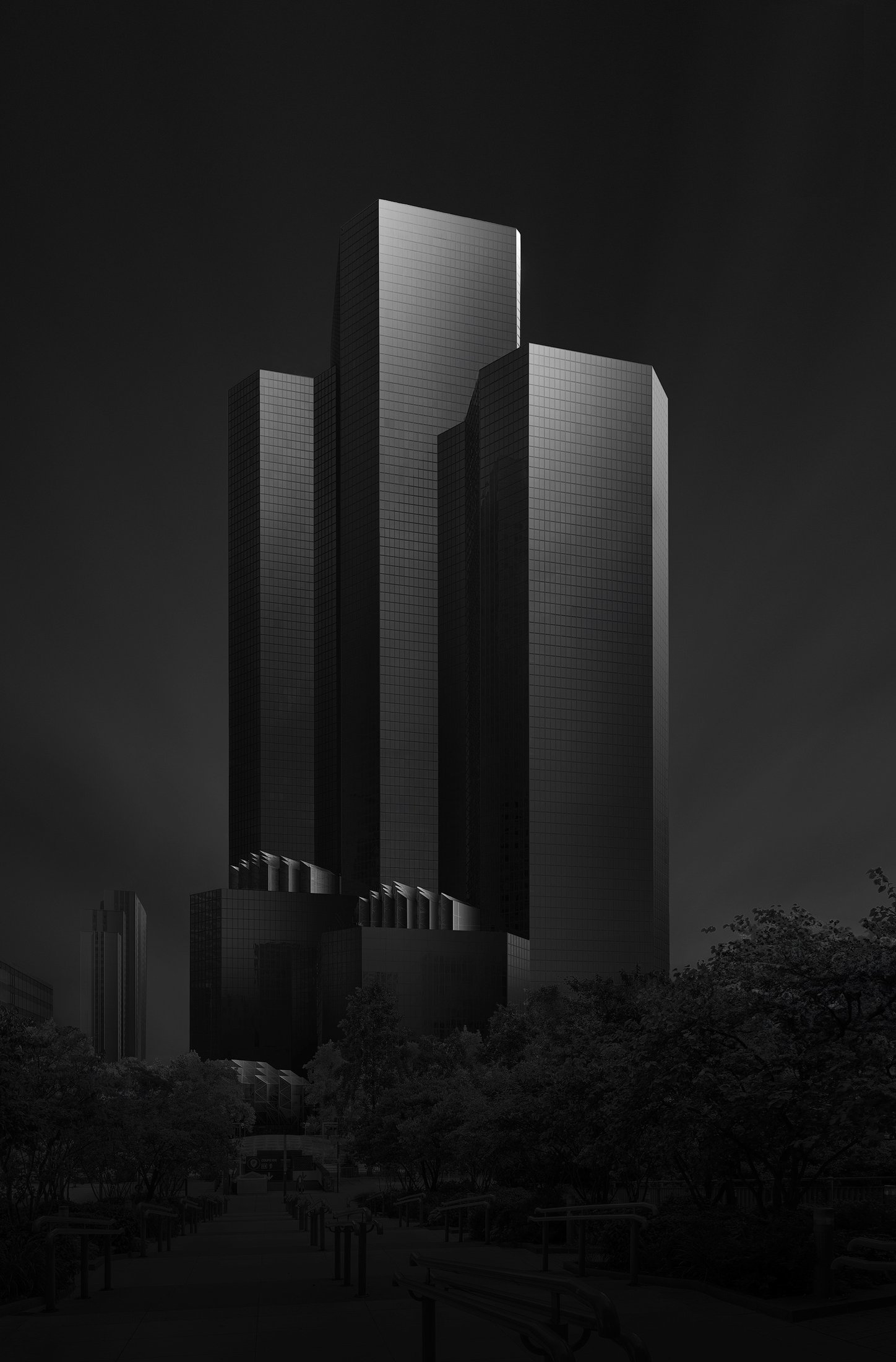 Fine-art architecture in black and white, a study of lines and volumes