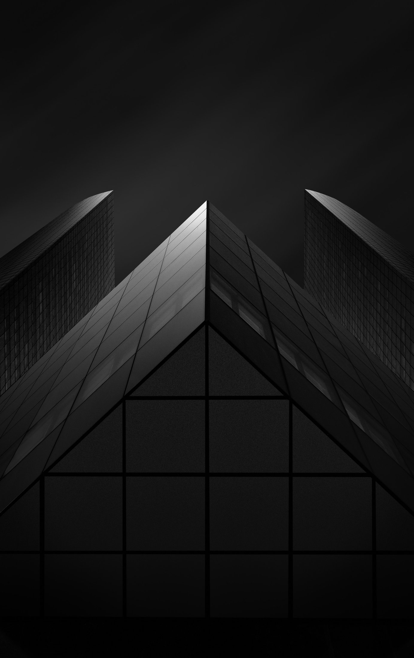 Fine-art architecture in black and white, a study of lines and volumes