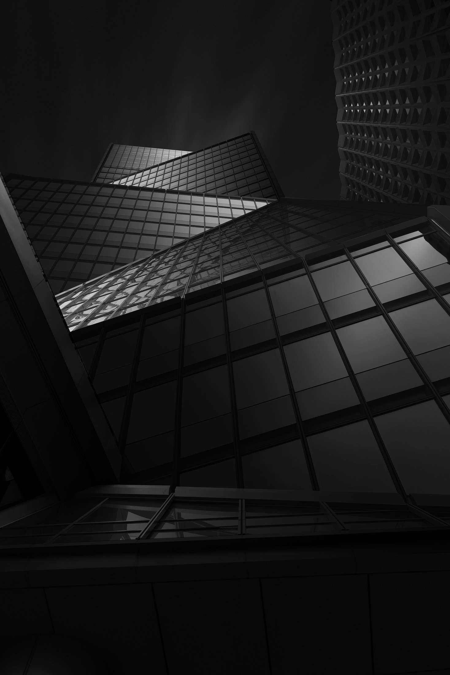 Fine-art architecture in black and white, a study of lines and volumes