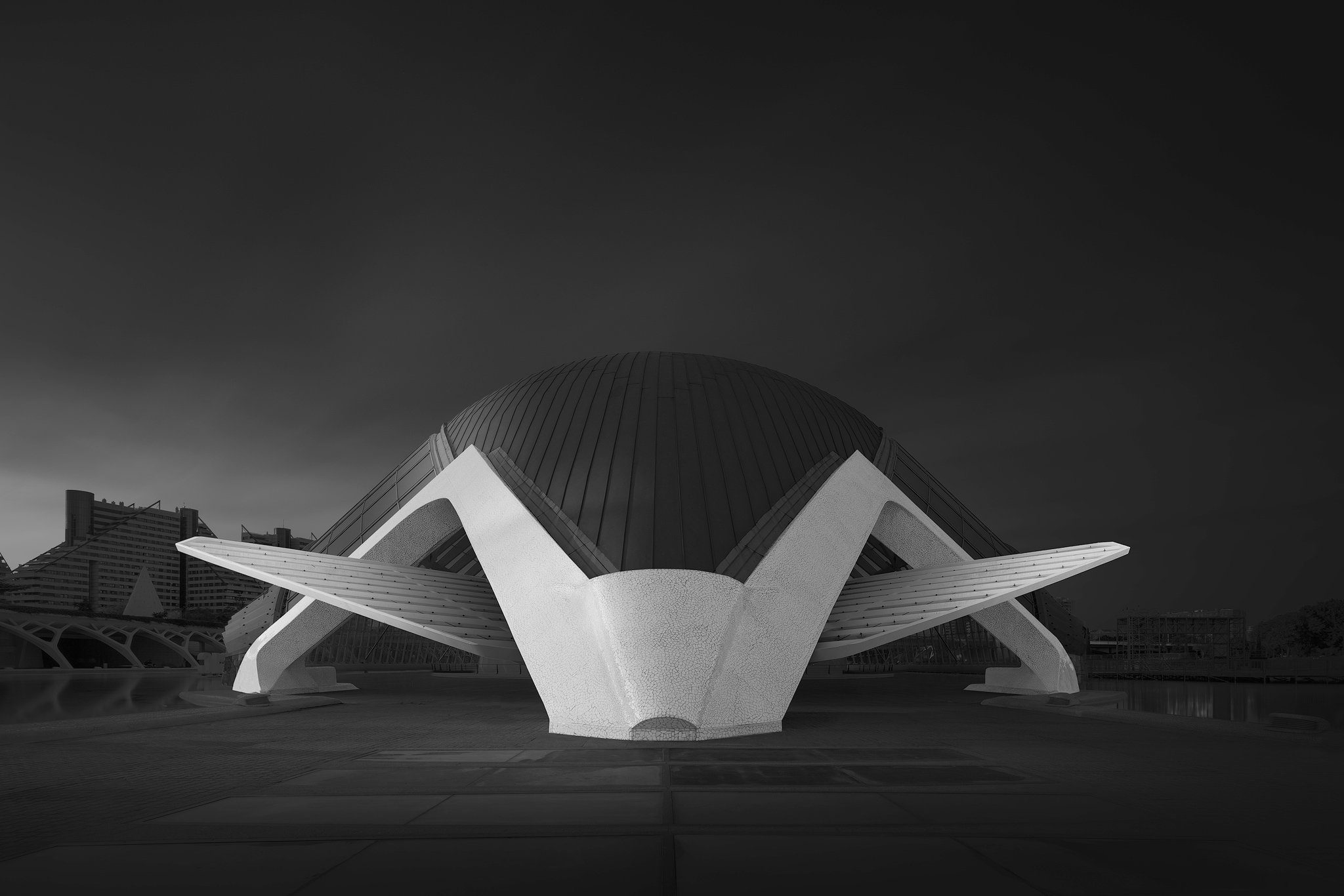 Fine-art architecture in black and white, a study of lines and volumes