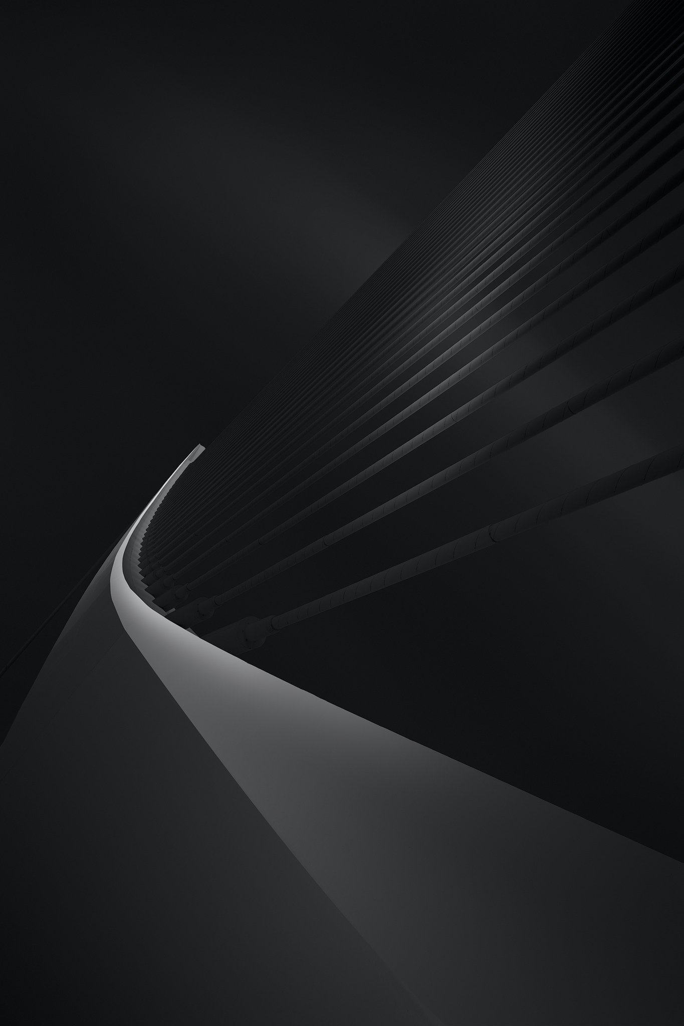 Fine-art architecture in black and white, a study of lines and volumes