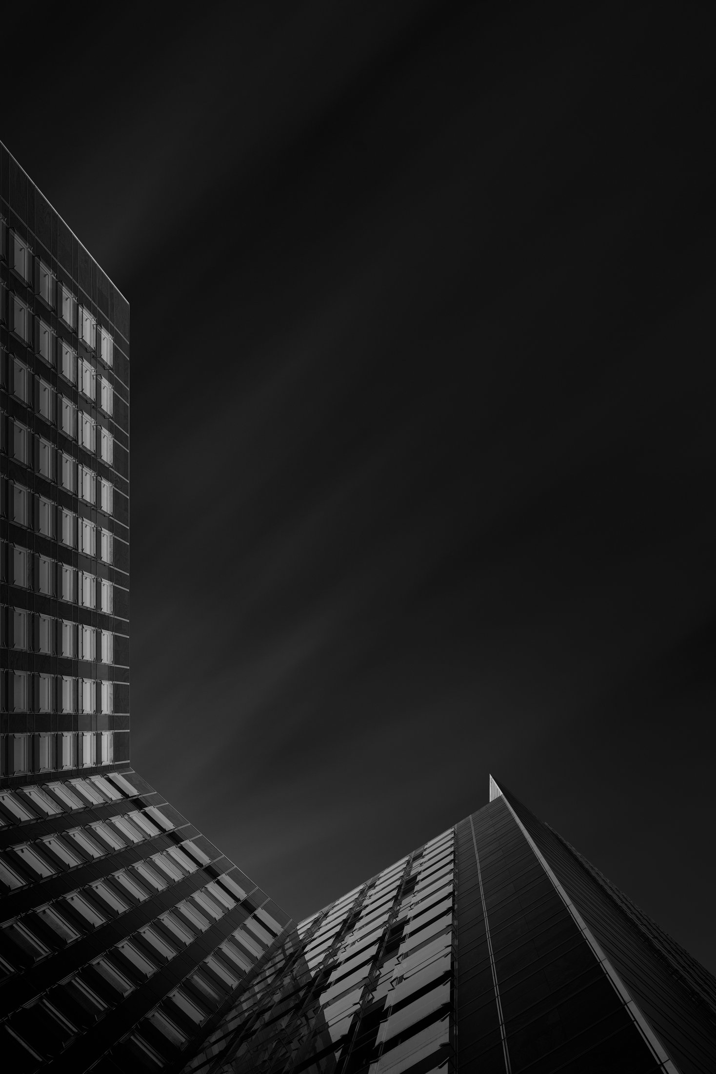 Fine-art architecture in black and white, a study of lines and volumes