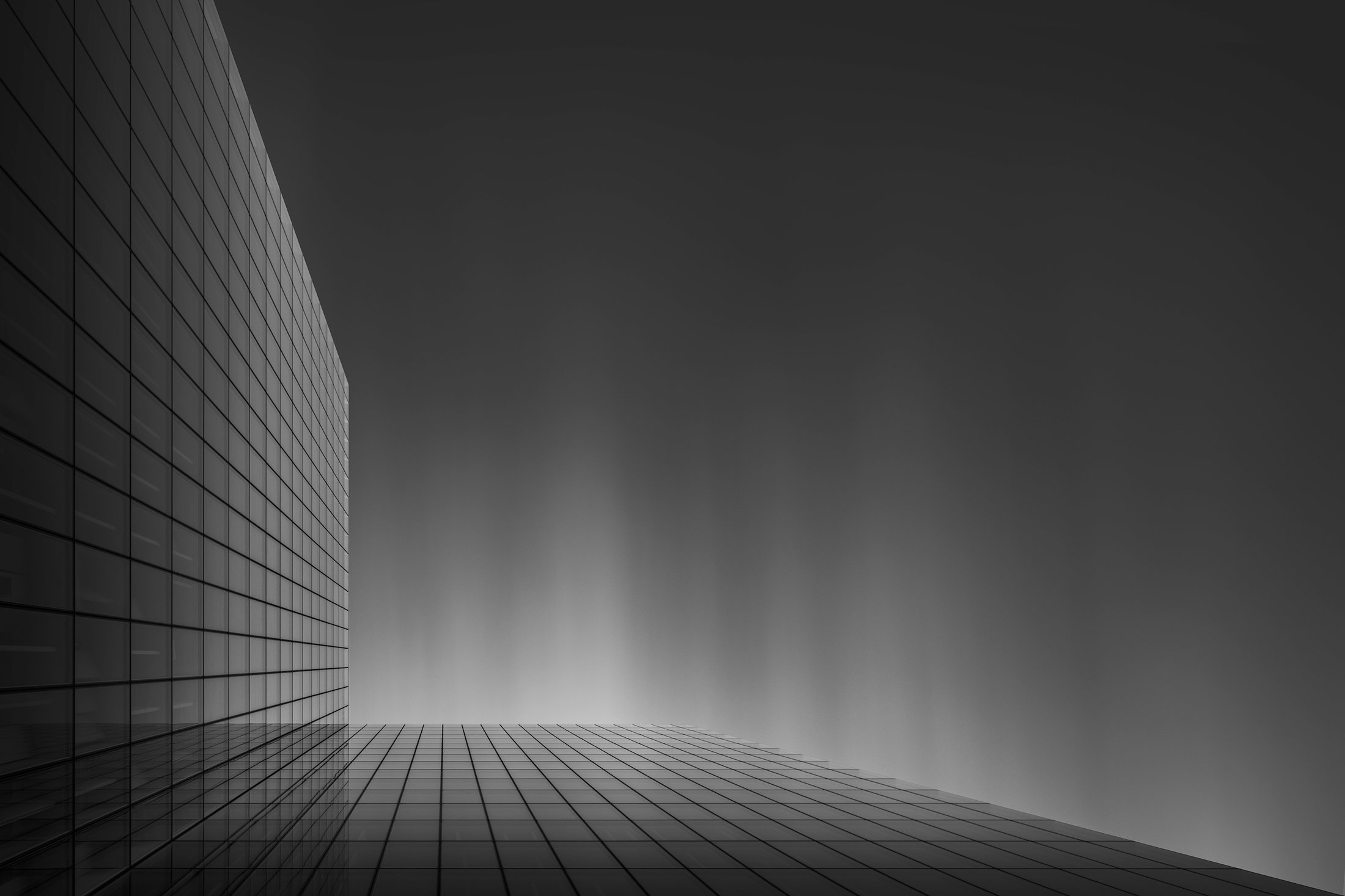 Fine-art architecture in black and white, a study of lines and volumes