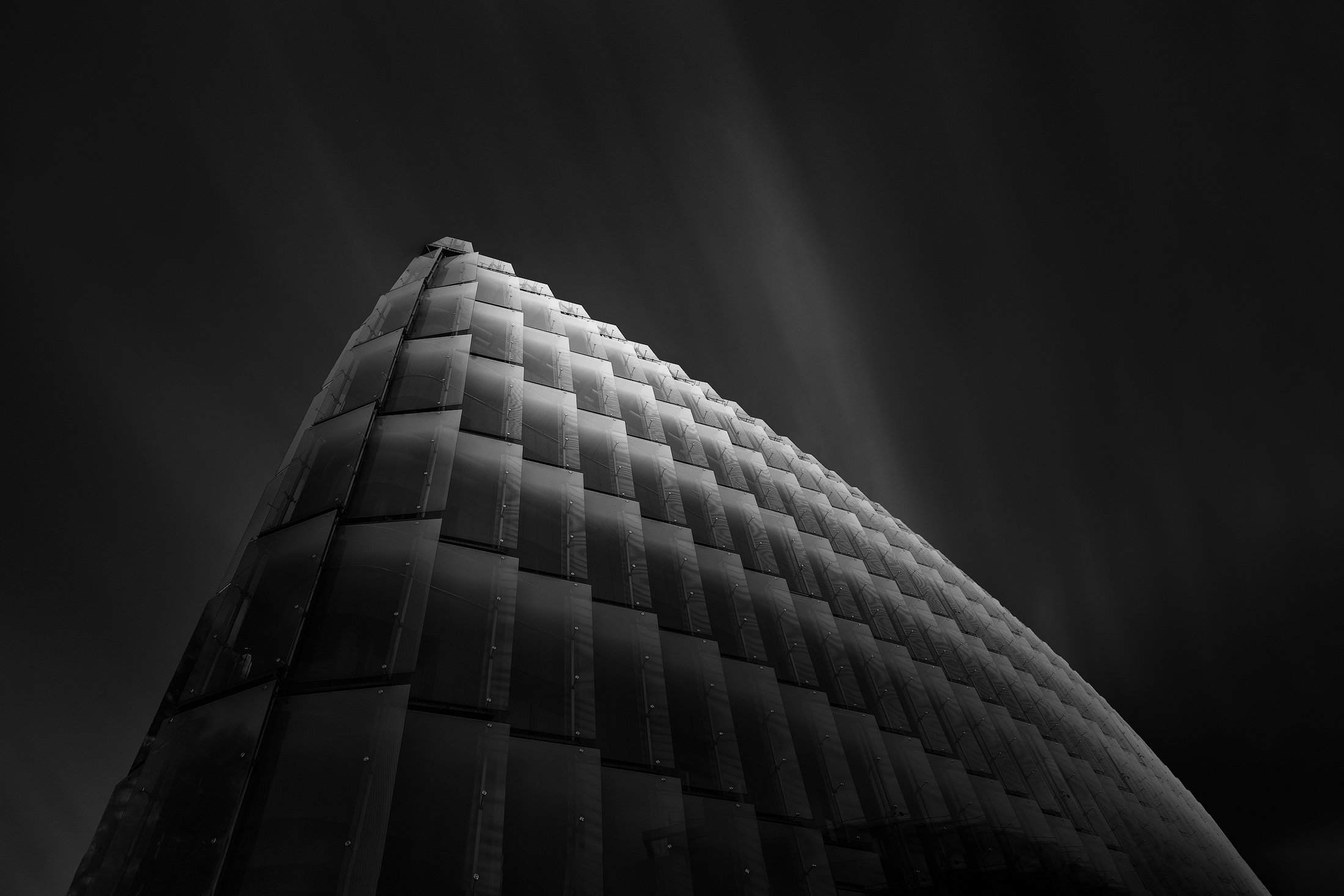Fine-art architecture in black and white, a study of lines and volumes