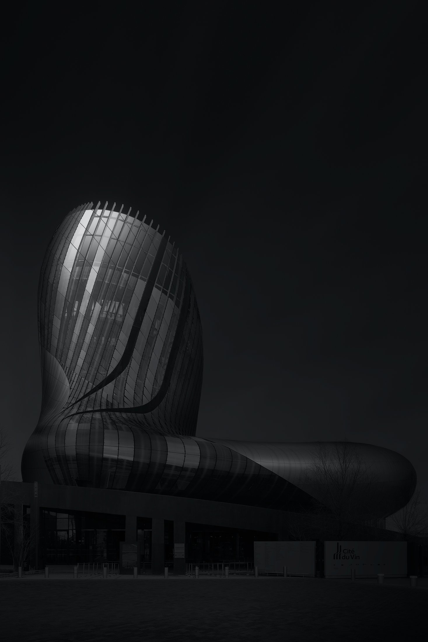Fine-art architecture in black and white, a study of lines and volumes