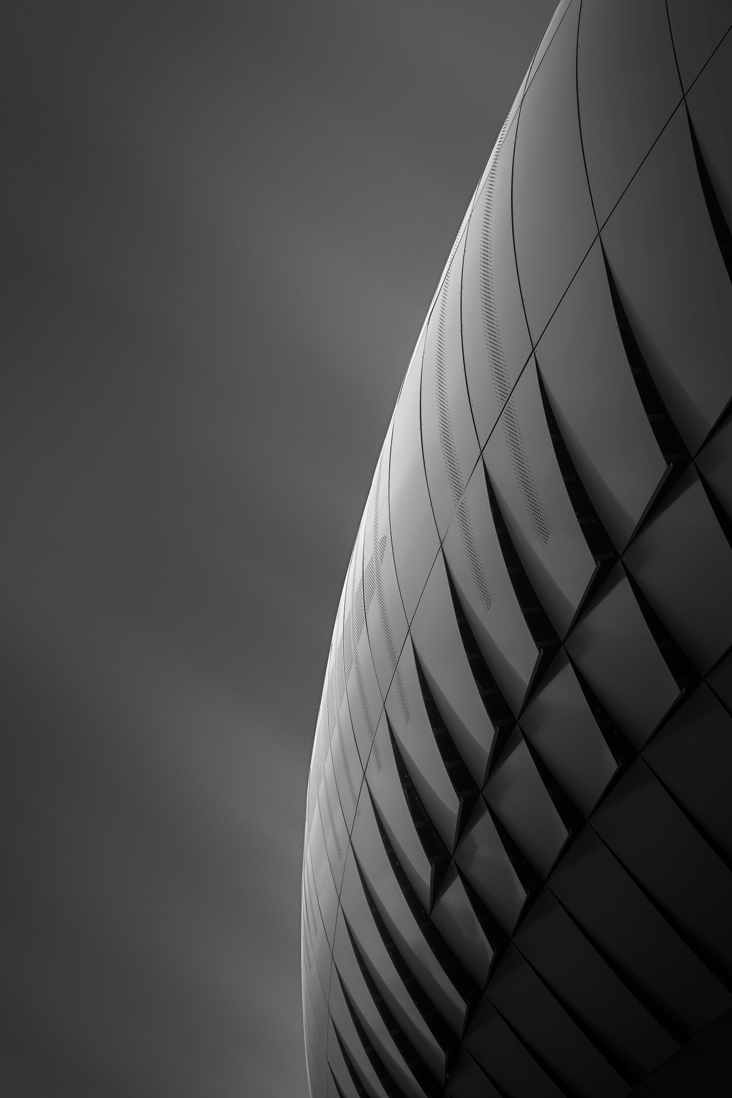 Fine-art architecture in black and white, a study of lines and volumes