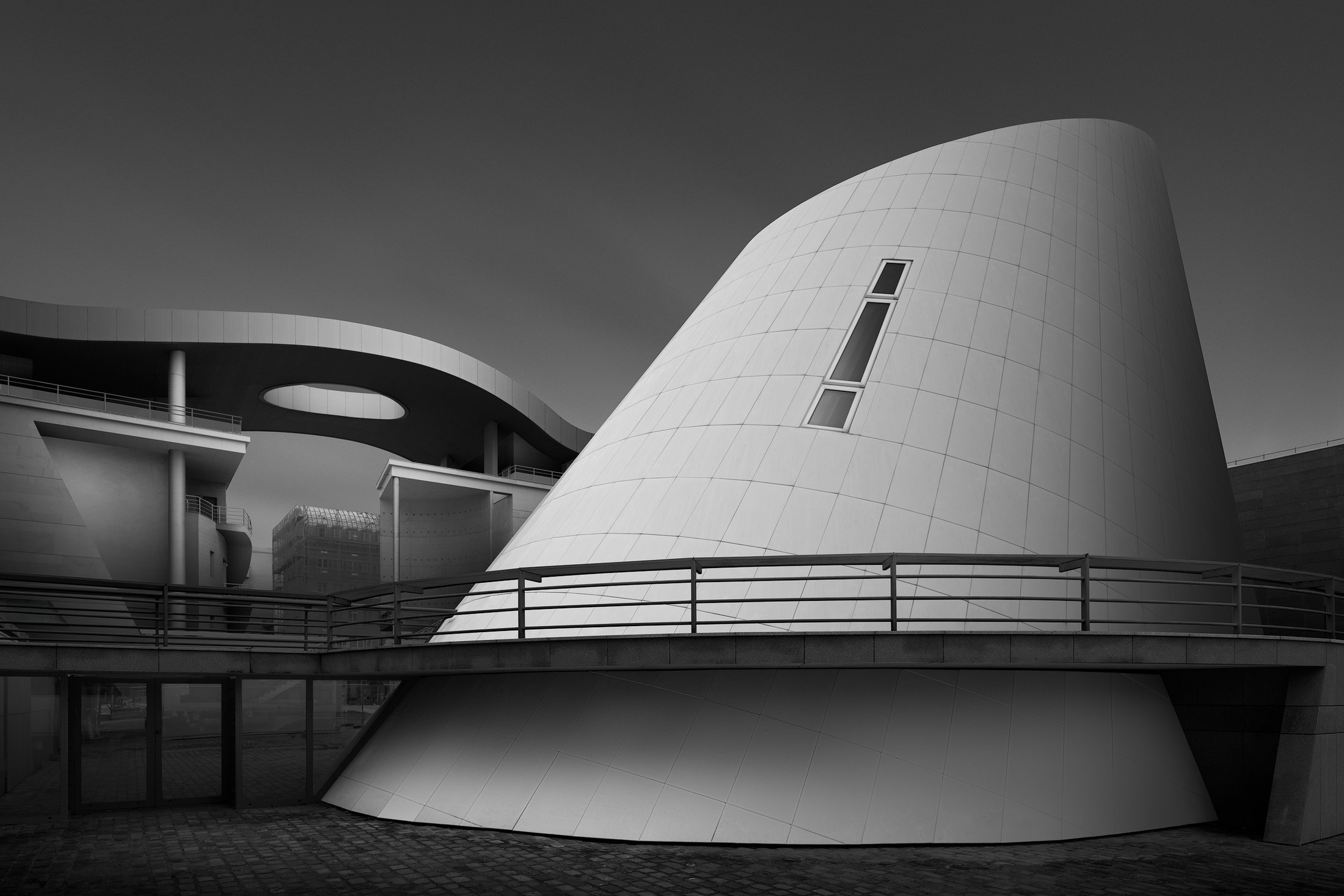 Fine-art architecture in black and white, a study of lines and volumes