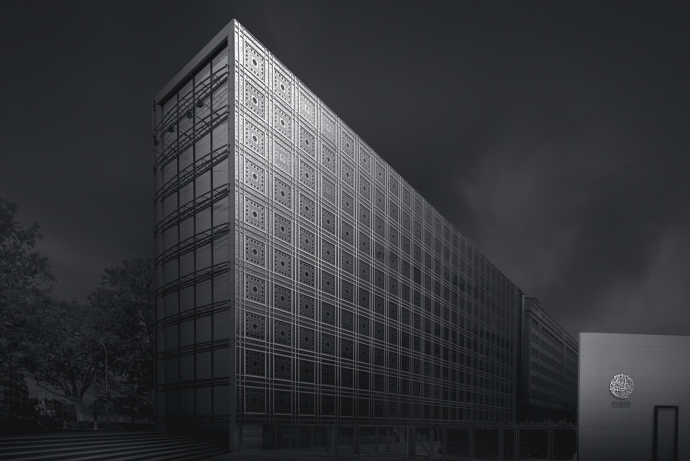 Fine-art architecture in black and white, a study of lines and volumes