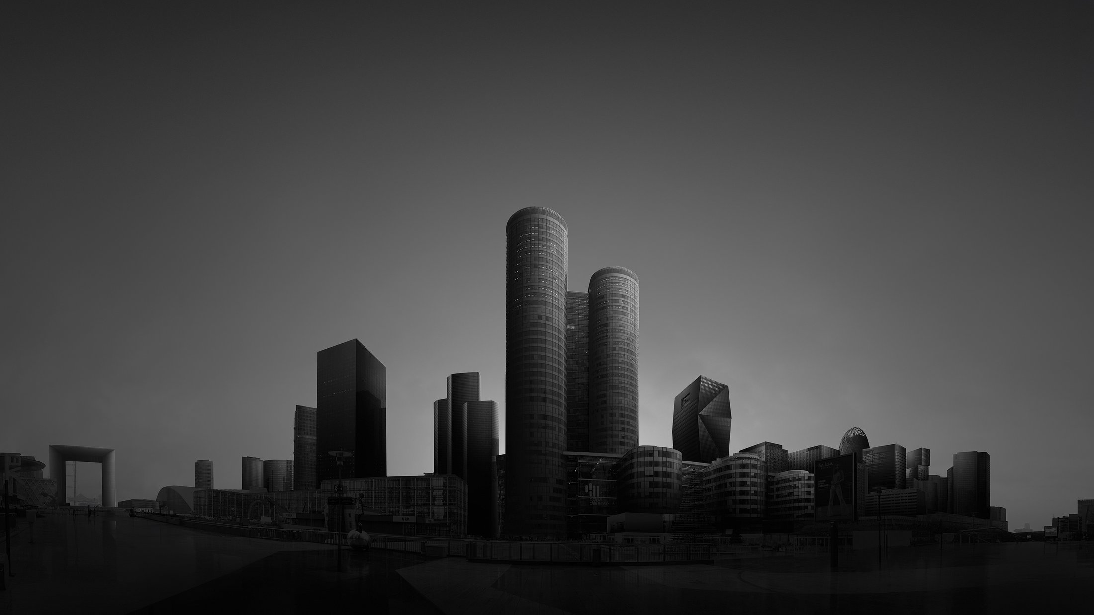 Fine-art architecture in black and white, a study of lines and volumes