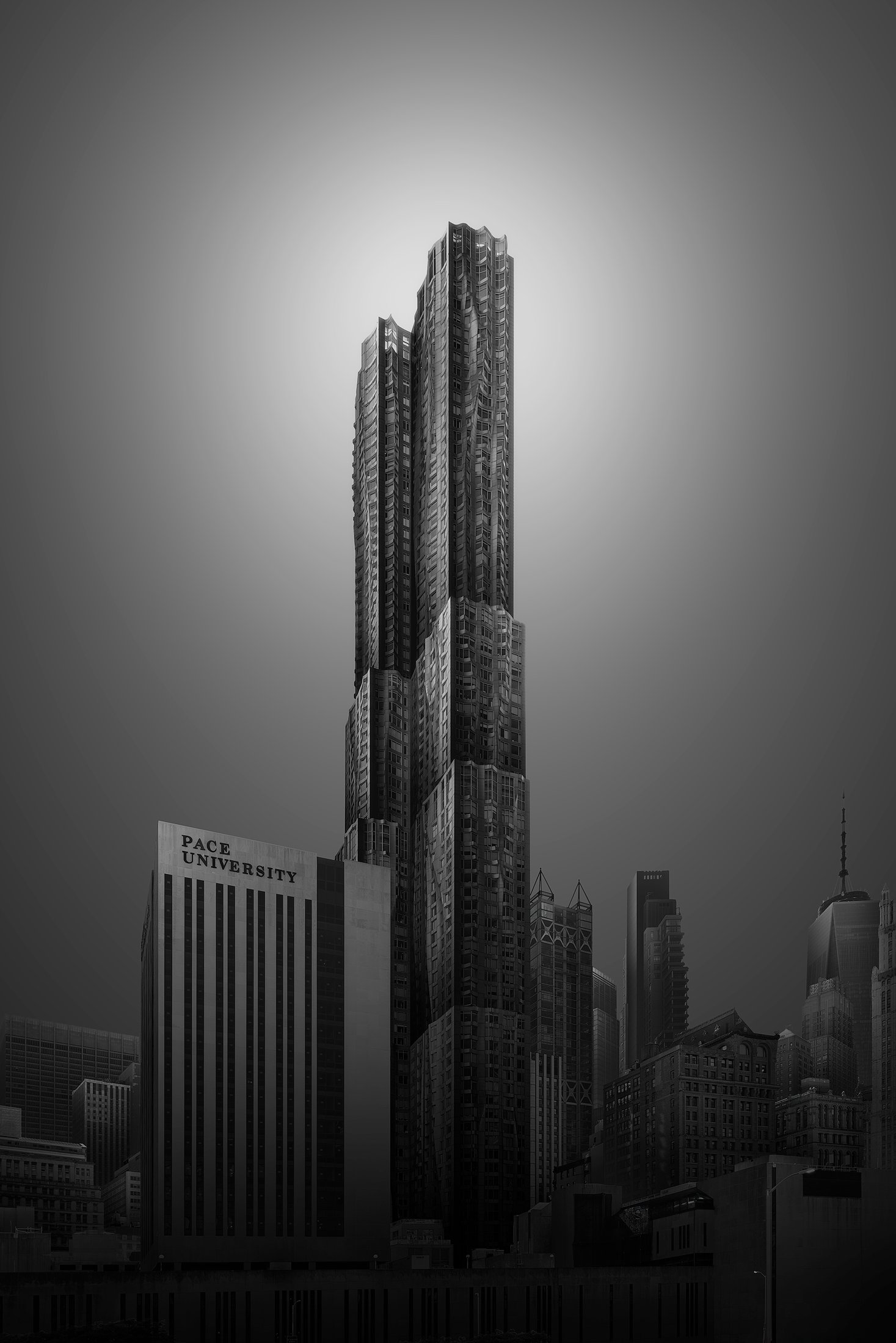 Fine-art architecture in black and white, a study of lines and volumes
