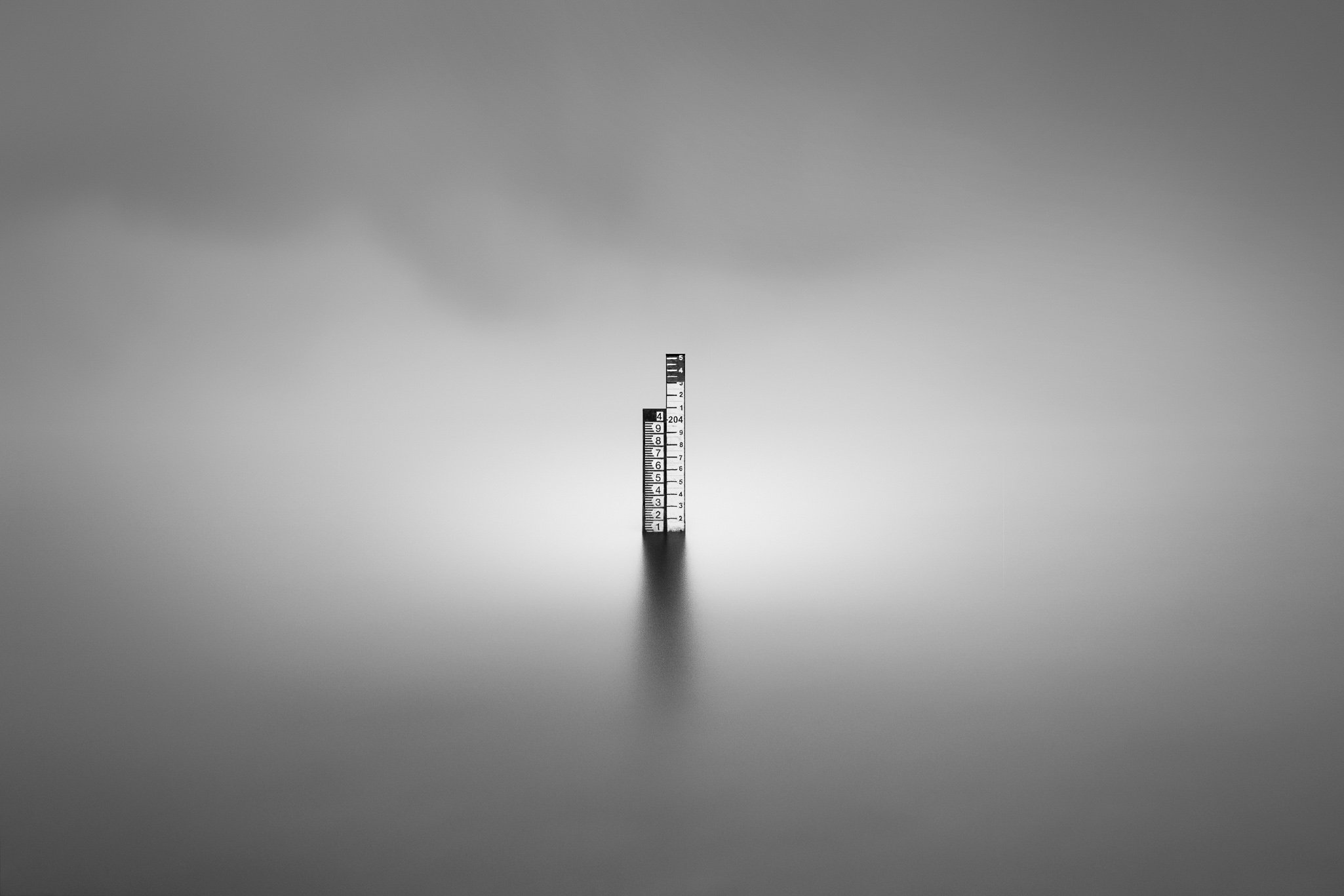 Fine-art seascape, long exposure, black and white