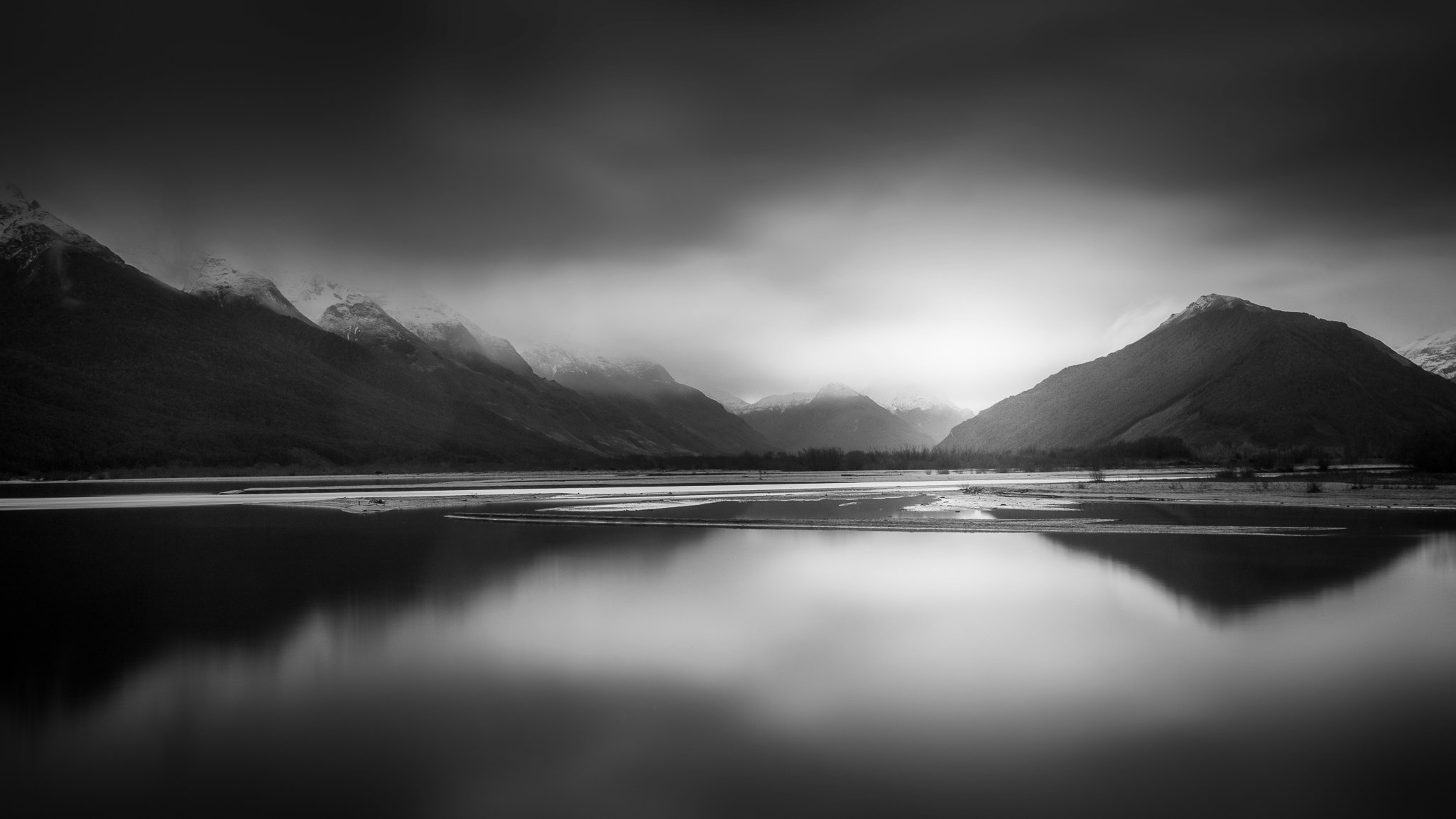Fine-art seascape, long exposure, black and white