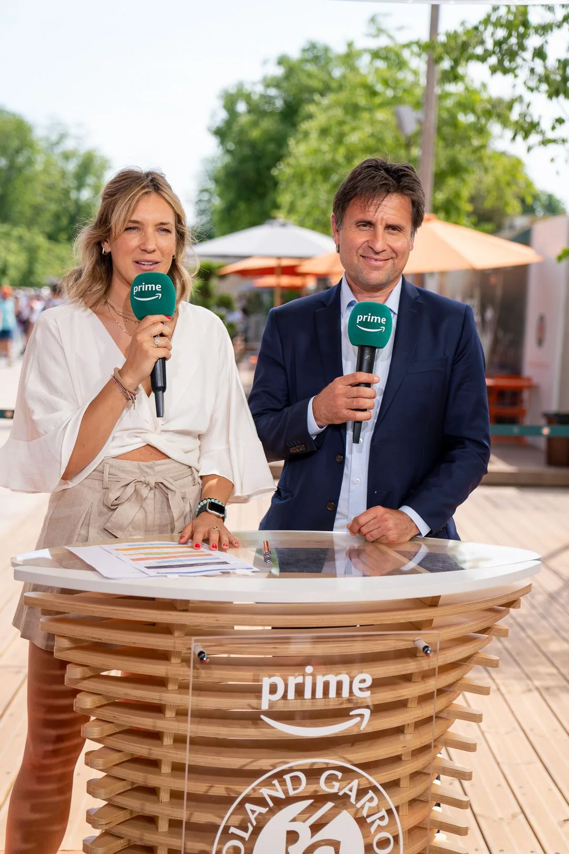 Plateau Prime Zone de Prime Video &agrave; Roland-Garros
